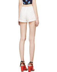 Женские белые кружевные шорты от MSGM