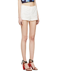 Женские белые кружевные шорты от MSGM