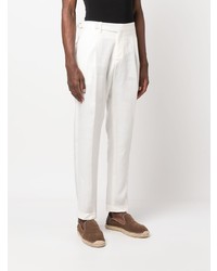 Белые льняные брюки чинос от Briglia 1949