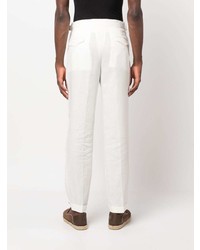 Белые льняные брюки чинос от Briglia 1949