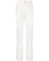 Белые льняные брюки чинос от Canali
