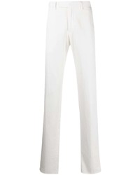 Белые льняные брюки чинос от Ermenegildo Zegna