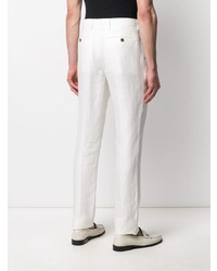 Белые льняные брюки чинос от Lardini