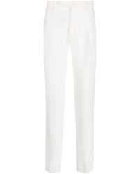 Белые льняные брюки чинос от Tagliatore