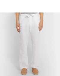 Мужские белые льняные классические брюки от Orlebar Brown