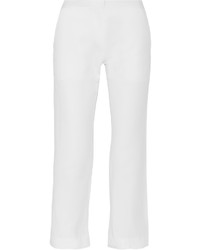 Белые льняные широкие брюки от Marni