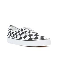 Мужские белые низкие кеды в клетку от Vans