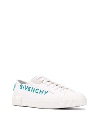 Мужские белые низкие кеды из плотной ткани с принтом от Givenchy