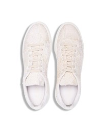 Мужские белые низкие кеды из плотной ткани от By Walid