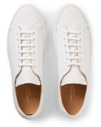 Мужские белые низкие кеды из плотной ткани от Common Projects
