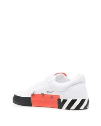 Мужские белые низкие кеды из плотной ткани от Off-White