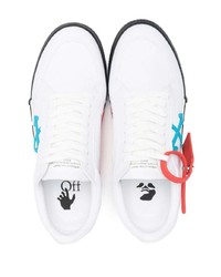 Мужские белые низкие кеды из плотной ткани от Off-White