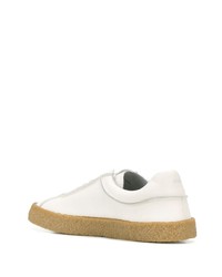 Мужские белые низкие кеды из плотной ткани от Camper