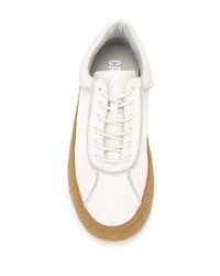 Мужские белые низкие кеды из плотной ткани от Camper