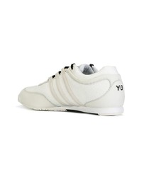 Мужские белые низкие кеды из плотной ткани от Y-3