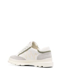 Мужские белые низкие кеды из плотной ткани от Camper