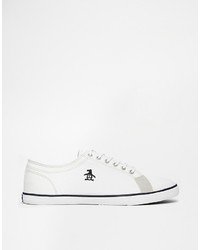 Мужские белые низкие кеды из плотной ткани от Original Penguin