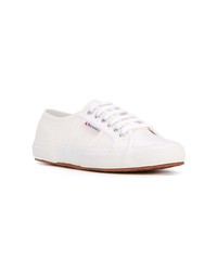 Женские белые низкие кеды из плотной ткани от Superga