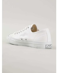 Мужские белые низкие кеды из плотной ткани от Converse