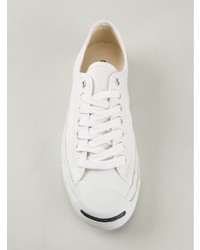 Мужские белые низкие кеды из плотной ткани от Converse