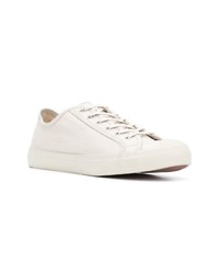 Мужские белые низкие кеды из плотной ткани от YMC