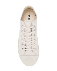 Мужские белые низкие кеды из плотной ткани от YMC