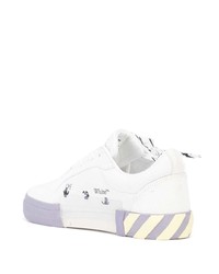 Мужские белые низкие кеды из плотной ткани от Off-White