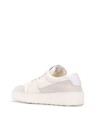 Мужские белые низкие кеды из плотной ткани от Ami