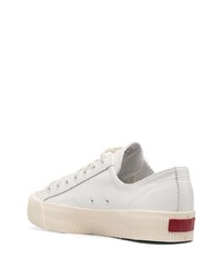 Мужские белые низкие кеды из плотной ткани от Superga