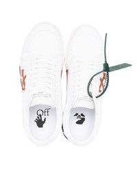 Мужские белые низкие кеды из плотной ткани от Off-White