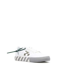 Мужские белые низкие кеды из плотной ткани от Off-White