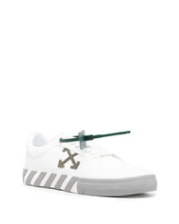 Мужские белые низкие кеды из плотной ткани от Off-White