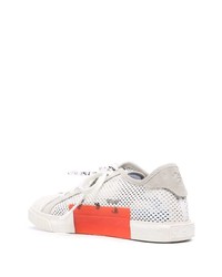 Мужские белые низкие кеды из плотной ткани от Off-White