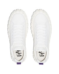 Мужские белые низкие кеды из плотной ткани от Eytys