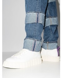 Мужские белые низкие кеды из плотной ткани от Eytys