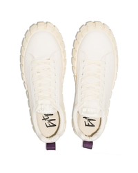 Мужские белые низкие кеды из плотной ткани от Eytys