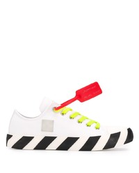 Мужские белые низкие кеды из плотной ткани от Off-White