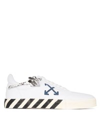 Мужские белые низкие кеды из плотной ткани от Off-White