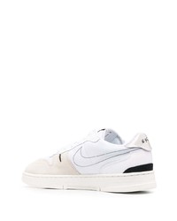 Мужские белые низкие кеды из плотной ткани от Nike