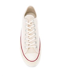 Мужские белые низкие кеды из плотной ткани от Converse