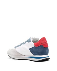 Мужские белые низкие кеды из плотной ткани от Philippe Model Paris