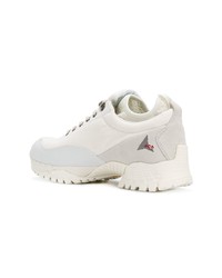 Мужские белые низкие кеды из плотной ткани от Roa