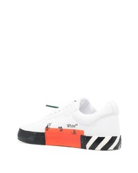 Мужские белые низкие кеды из плотной ткани от Off-White