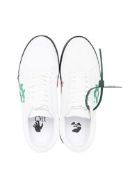 Мужские белые низкие кеды из плотной ткани от Off-White