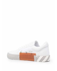 Мужские белые низкие кеды из плотной ткани от Off-White