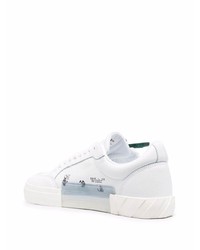 Мужские белые низкие кеды из плотной ткани от Off-White