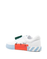 Мужские белые низкие кеды из плотной ткани от Off-White