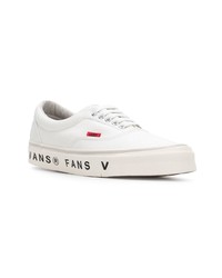 Мужские белые низкие кеды из плотной ткани от Vans