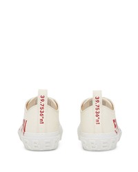 Мужские белые низкие кеды с принтом от Burberry