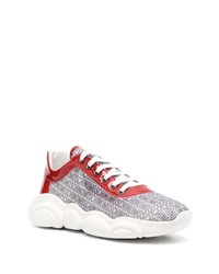 Мужские белые низкие кеды с принтом от Moschino